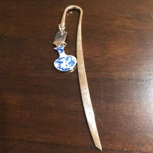 Vintage Silver & Blue Charm Hair Pin